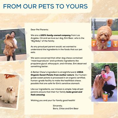 Show full view: A Better Treat Long Lasting Single Ingredient Organic Sweet Potato Natural Dog Chew Treats, 10-oz bag slide 7 of 7