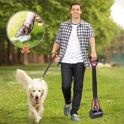 UPSKY 32-in Portable Long Handle Dog Poop Scooper with Waste Bags, Purple slide 2 of 6