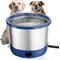 Show in main carousel: UPSKY Outdoor Heated Non-Skid Stainless Steel Slow Feeder Dog & Cat Water Bowl with Digital Display & Adjustable Temperature, Blue, Large: 3.5-L slide 1 of 11