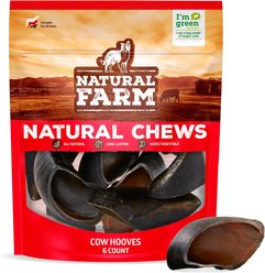 Natural Farm Cow Hooves Dog Treats, 6 count