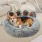Show in main carousel: Kylinsure Round Plush Calming Donut Dog & Cat Bed, Grey, Large slide 1 of 12