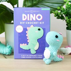Gift Republic Dino Crochet Diy Kit, Multicolor