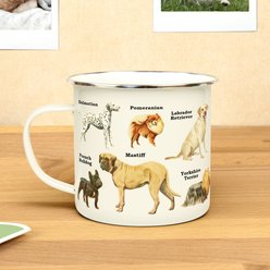 Gift Republic Dogs Enamel Mug, Multicolor