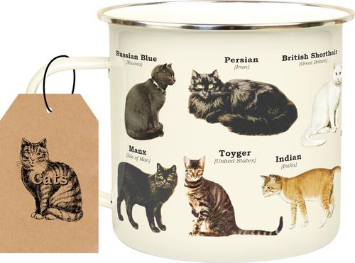 Show full view: Gift Republic Cats Enamel Mug, Multicolor slide 3 of 3