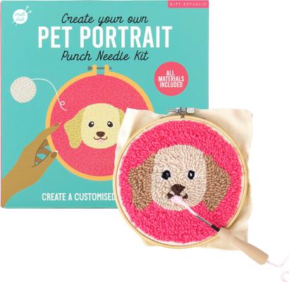 Show full view: Gift Republic Punch Needle Dog Canvas Art, Multicolor slide 5 of 5