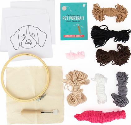 Show full view: Gift Republic Punch Needle Dog Canvas Art, Multicolor slide 4 of 5