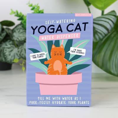 Show full view: Gift Republic Self Watering Yoga Cat Garden Stone, Multicolor slide 2 of 5