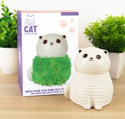 Gift Republic Cat Chia Planter, White slide 1 of 4