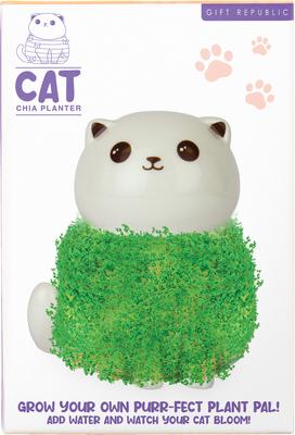 Show full view: Gift Republic Cat Chia Planter, White slide 2 of 4