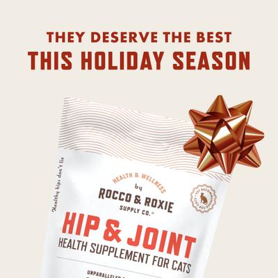 Show full view: Rocco & Roxie Supply Co. Chicken Flavored Hip & Joint Supplements for Cats, 3.7-oz bag slide 3 of 10