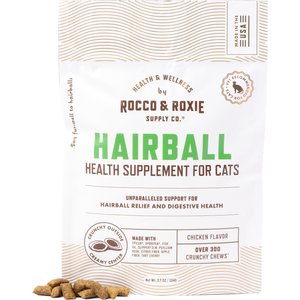 Rocco & Roxie Supply Co. Chicken Flavored Hairball Supplements for Cats, 3.7-oz bag