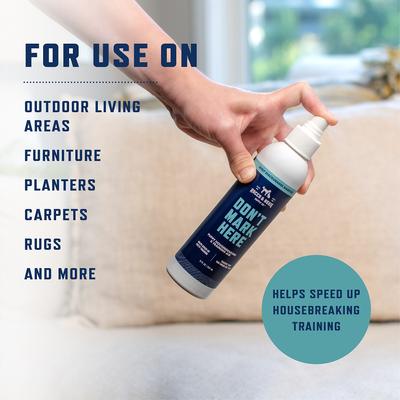 Show full view: Rocco & Roxie Supply Co. Don't Mark Here Dog Repellent Spray, 8-oz bottle slide 3 of 5