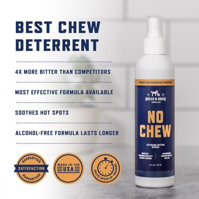 Show full view: Rocco & Roxie Supply Co. No Chew Extreme Bitter Dog Spray, 8-fl oz bottle slide 5 of 11