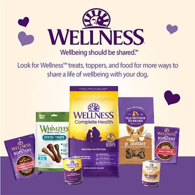 Show full view: Wellness Crunchy WellBars Grain-Free Yogurt, Apples & Bananas Baked Dog Treats, 45-oz bag slide 8 of 9