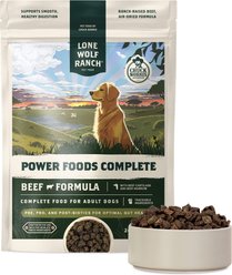 Lone Wolf Ranch Power Foods Complete Beef Freeze-Dried Dog Food, 24-oz bag slide 1 of 7