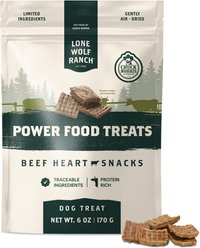Lone Wolf Ranch Power Foods Beef Hearts Freeze-Dried Dog Treats, 6-oz bag slide 1 of 8