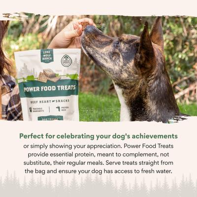 Show full view: Lone Wolf Ranch Power Foods Beef Hearts Freeze-Dried Dog Treats, 6-oz bag slide 6 of 10