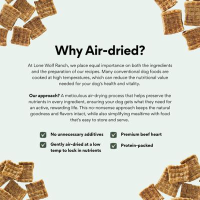 Show full view: Lone Wolf Ranch Power Foods Beef Hearts Freeze-Dried Dog Treats, 6-oz bag slide 7 of 10