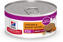 Hill's Science Diet Adult Small Breed & Mini Breed Chicken & Barley Entree Wet Dog Food, 5.8-oz can, 24 count