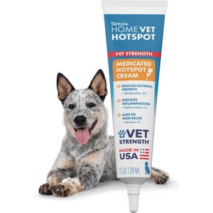 TropiClean HomeVet Medicated Itch Relief Dog & Cat Hot Spot Cream, 1-fl oz bottle