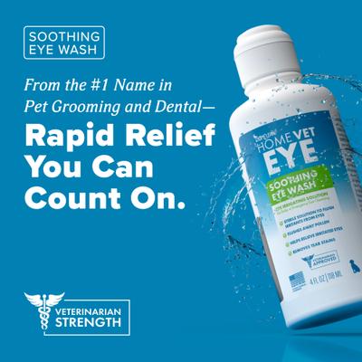 Show full view: TropiClean HomeVet Soothing Dog & Cat Itchy Eye Relief Wash, 4-fl oz bottle slide 2 of 10