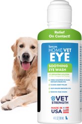 TropiClean HomeVet Soothing Dog & Cat Itchy Eye Relief Wash, 4-fl oz bottle