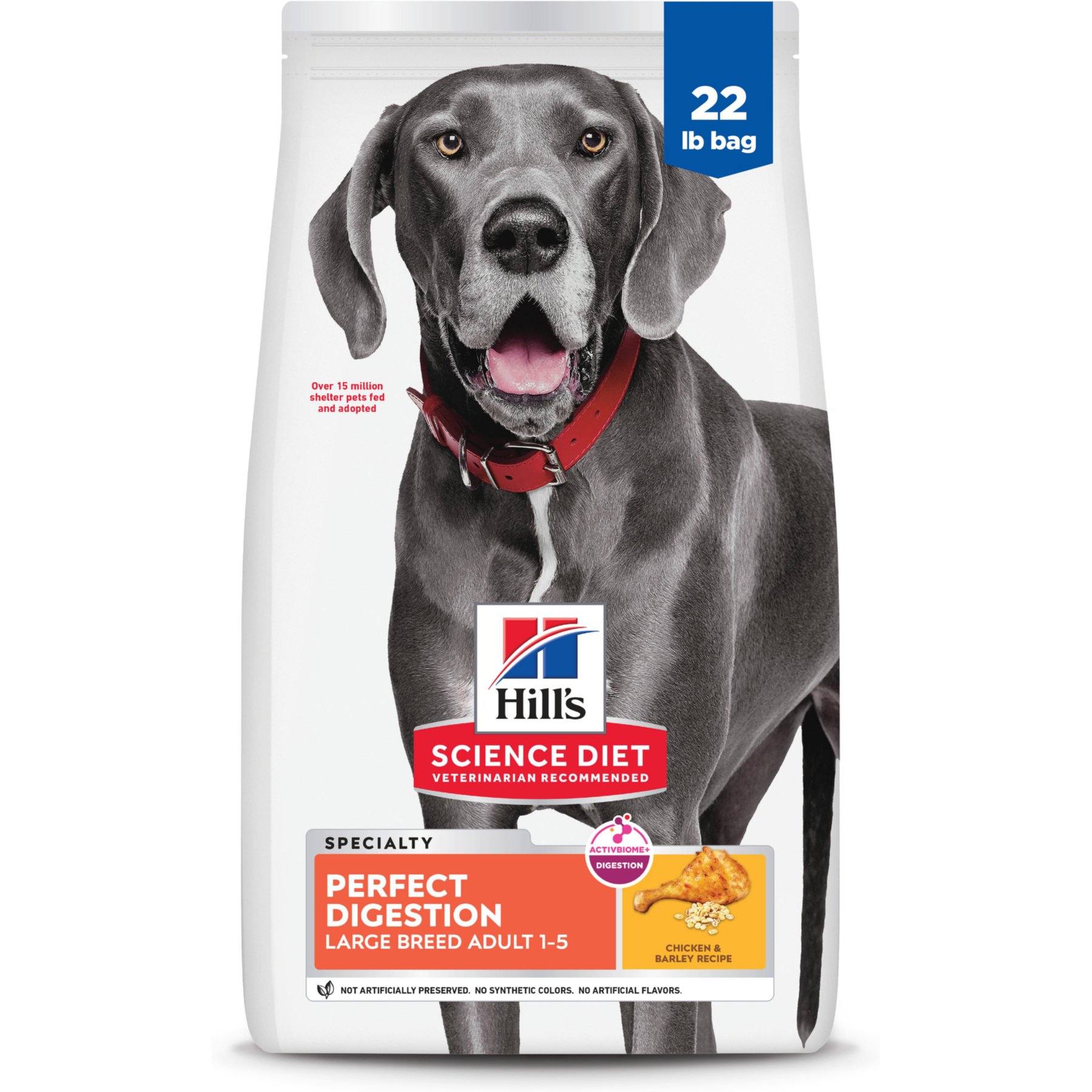 Hill's Science Diet Adult Perfect Digestion Large Breed Chicken Dry Dog Food, 22-lb bag