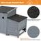 Show in main carousel: Coziwow Wooden Waterproof Outdoor Dog House with Slow Bowls & Storage Box, Grey, Large, 59-in slide 5 of 10