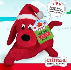 Clifford The Big Red Dog Holiday Santa Snuggle Buddy Plush Dog Toy slide 2 of 7