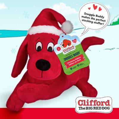 Show full view: Clifford The Big Red Dog Holiday Santa Snuggle Buddy Plush Dog Toy slide 2 of 8