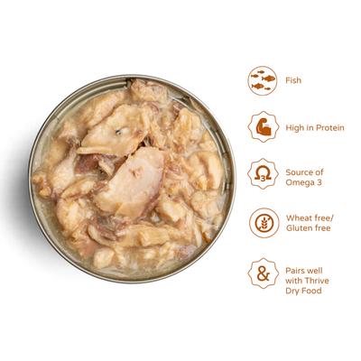 Show full view: Thrive Ocean Fish Bits in Broth Wet Cat Food, 75-g can, case of 12 slide 5 of 5