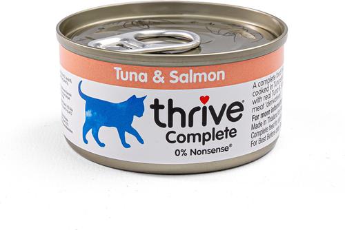 Show full view: Thrive Tuna & Salmon Bits in Broth Wet Cat Food, 75-g can, case of 12 slide 3 of 5