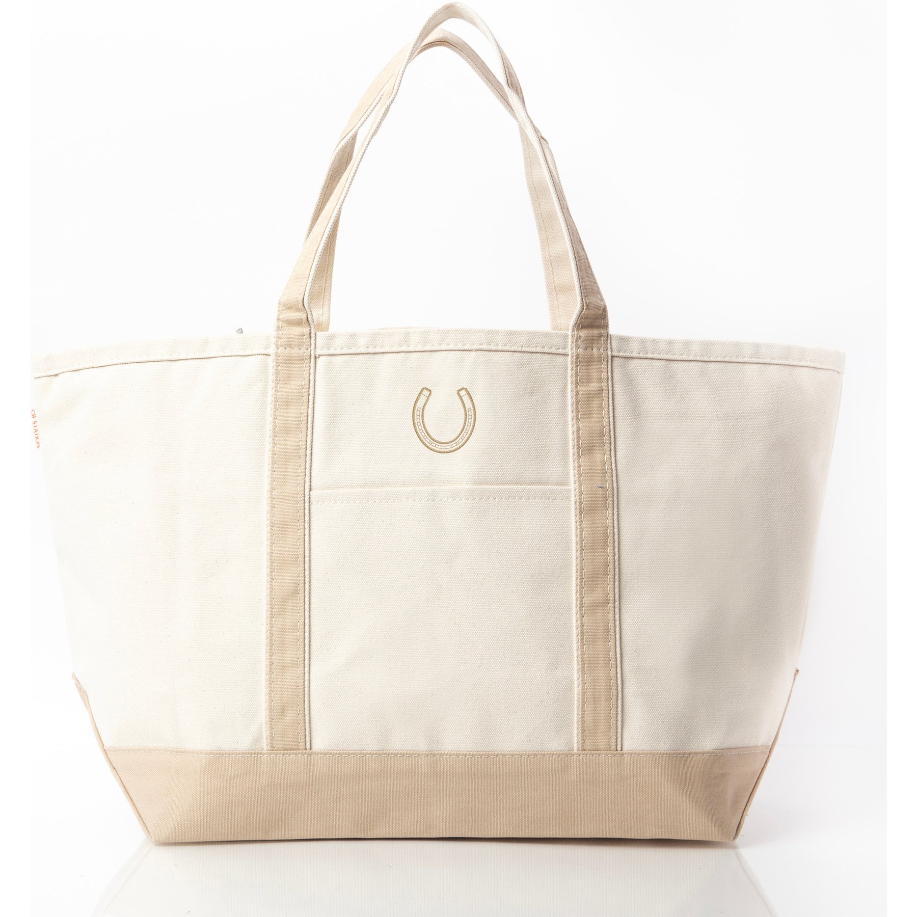 CB Station Classic Tote Bag, Safari, Large, Horseshoe