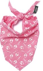 The Paws Valentine's Day Love Lock Dog Bandana, Pink, Medium