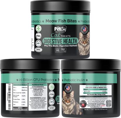 Show full view: Pet Chef Probiotics Holistic Kidney & Bladder Salmon Flavored with Carnberry Flavored Soft Chew Urinary Support Supplement for Cats, 6-oz jar slide 3 of 6