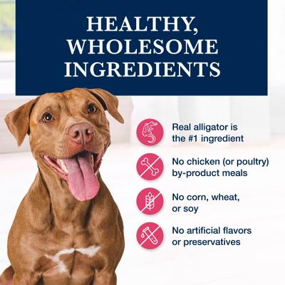 Show full view: Blue Buffalo Natural Veterinary Diet NP Novel Protein Alligator Dry Dog Food, 22-lb bag slide 7 of 12