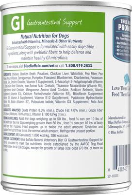 Show full view: Blue Buffalo Natural Veterinary Diet Gastrointestinal Support Chicken Wet Dog Food, 12.5-oz can, 12 count slide 3 of 13