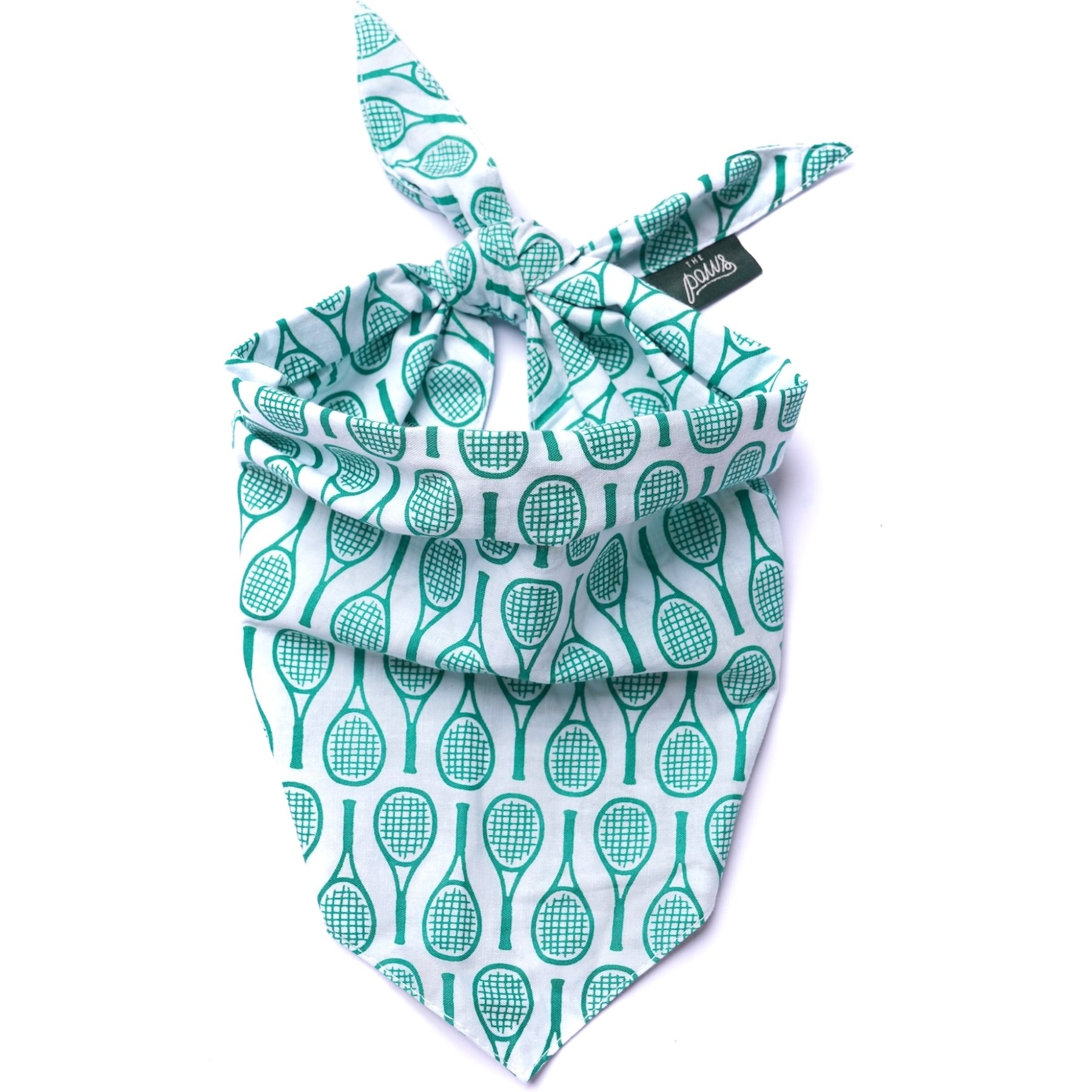 The Paws Tennis Dog & Cat Bandana, Green, Small