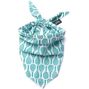 The Paws Tennis Dog & Cat Bandana, Green, Medium