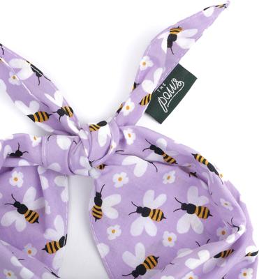 Show full view: The Paws Honey Dog Bandana, Purple, Large slide 5 of 6