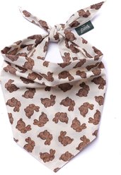 The Paws Chocolate Bunny Dog Bandana, Brown, X-Large