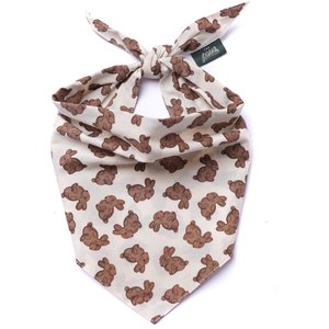 The Paws Chocolate Bunny Dog & Cat Bandana, Brown, Medium