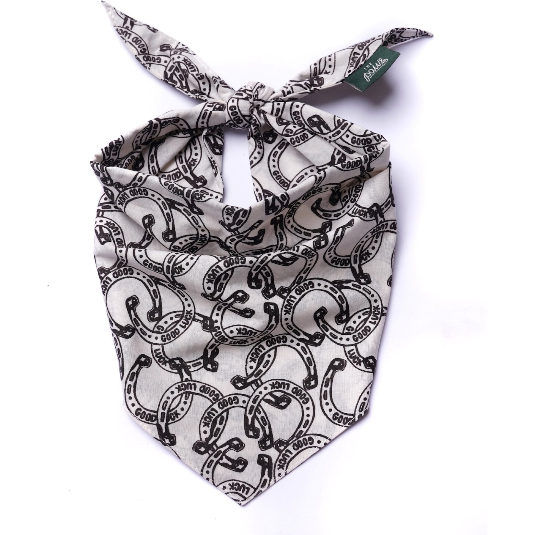 The Paws Lucky Dog & Cat Bandana, Brown, Large