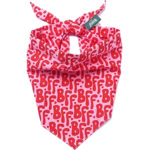 The Paws Valentine's Day BFF Dog & Cat Bandana, Pink, Small