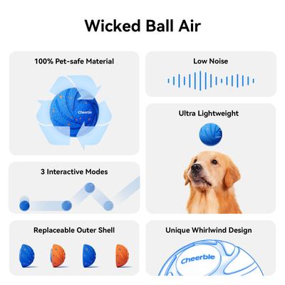 Show full view: Cheerble Wicked Ball Automatic Interactive Dog Ball slide 9 of 9