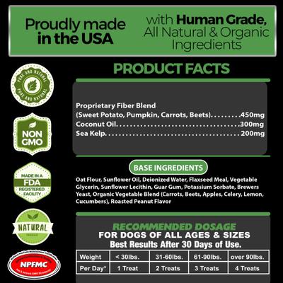 Show full view: Pet Chef Anal Gland Repair & Anal Cleaner Fixer Peanut Butter Flavored Soft Chew Immune Support for Dogs, 10-oz jar slide 9 of 9