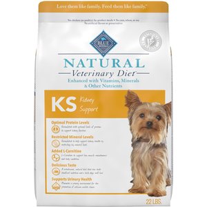 Blue Buffalo Natural Veterinary Diet KS Kidney Support Dry Dog Food, 22-lb bag