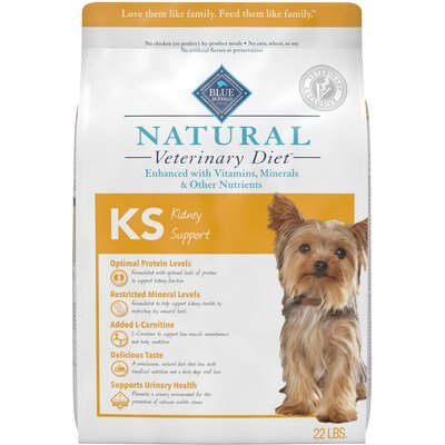 Blue Buffalo Natural Veterinary Diet Blue Buffalo Natural Veterinary Diet KS Kidney Support Dry Dog Food, 22-lb bag