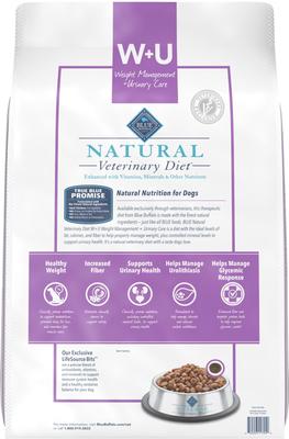 Show full view: Blue Buffalo Natural Veterinary Diet W+U Weight Management + Urinary Care Dry Dog Food, 22-lb bag slide 3 of 11