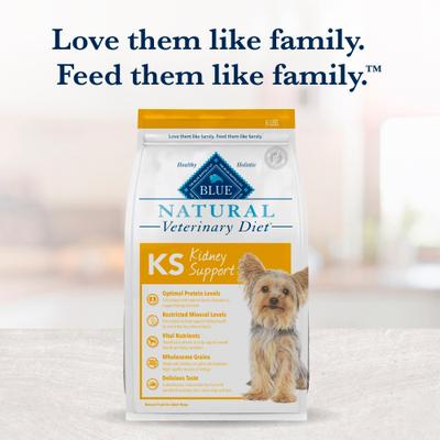 Show full view: Blue Buffalo Natural Veterinary Diet KS Kidney Support Dry Dog Food, 6-lb bag slide 10 of 11